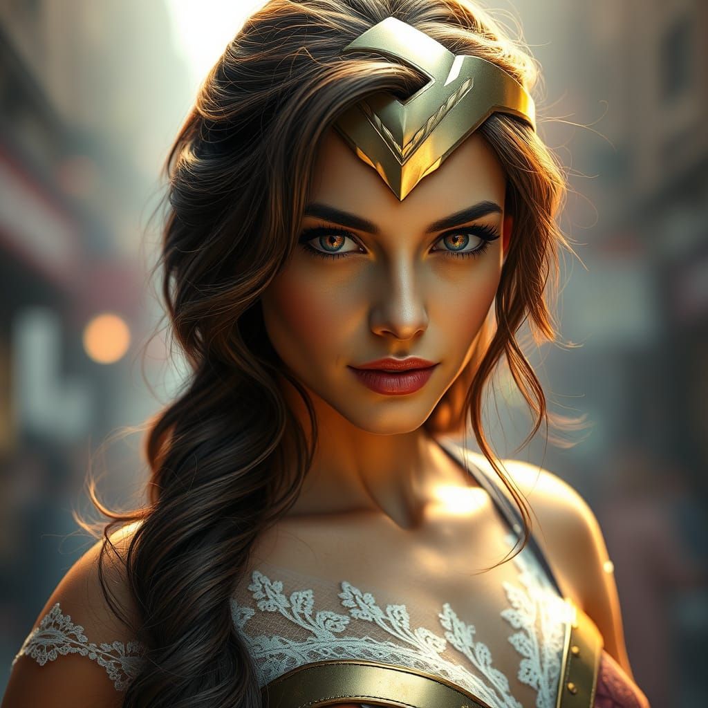 Tifa Lockhart is wonder woman in Gotham city.