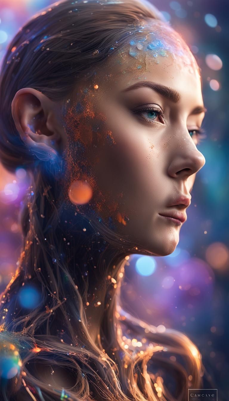 Hyperrealistic Silicon-Based Life Form Portrait