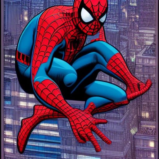 Spider-Man Comic Book Art Illustration