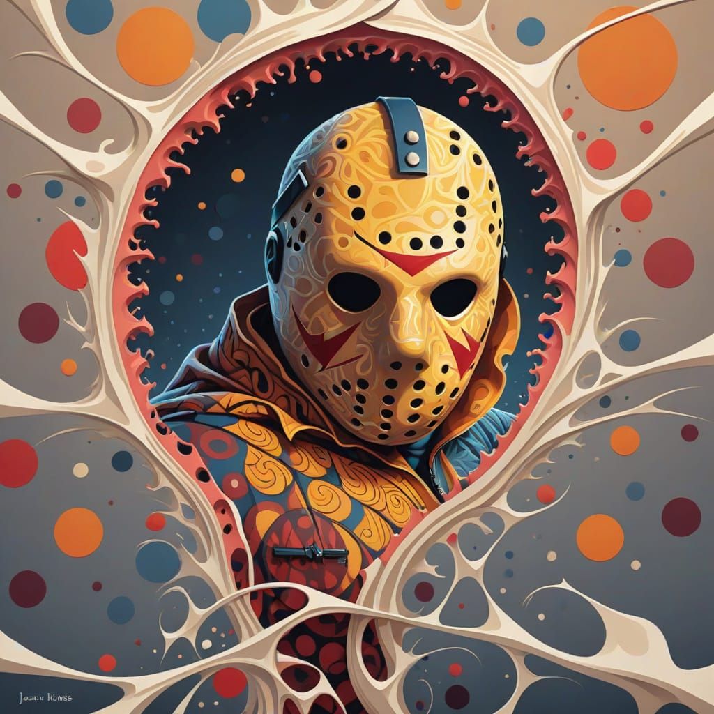 Jason Voorhees Abstract Vector Fractal Art