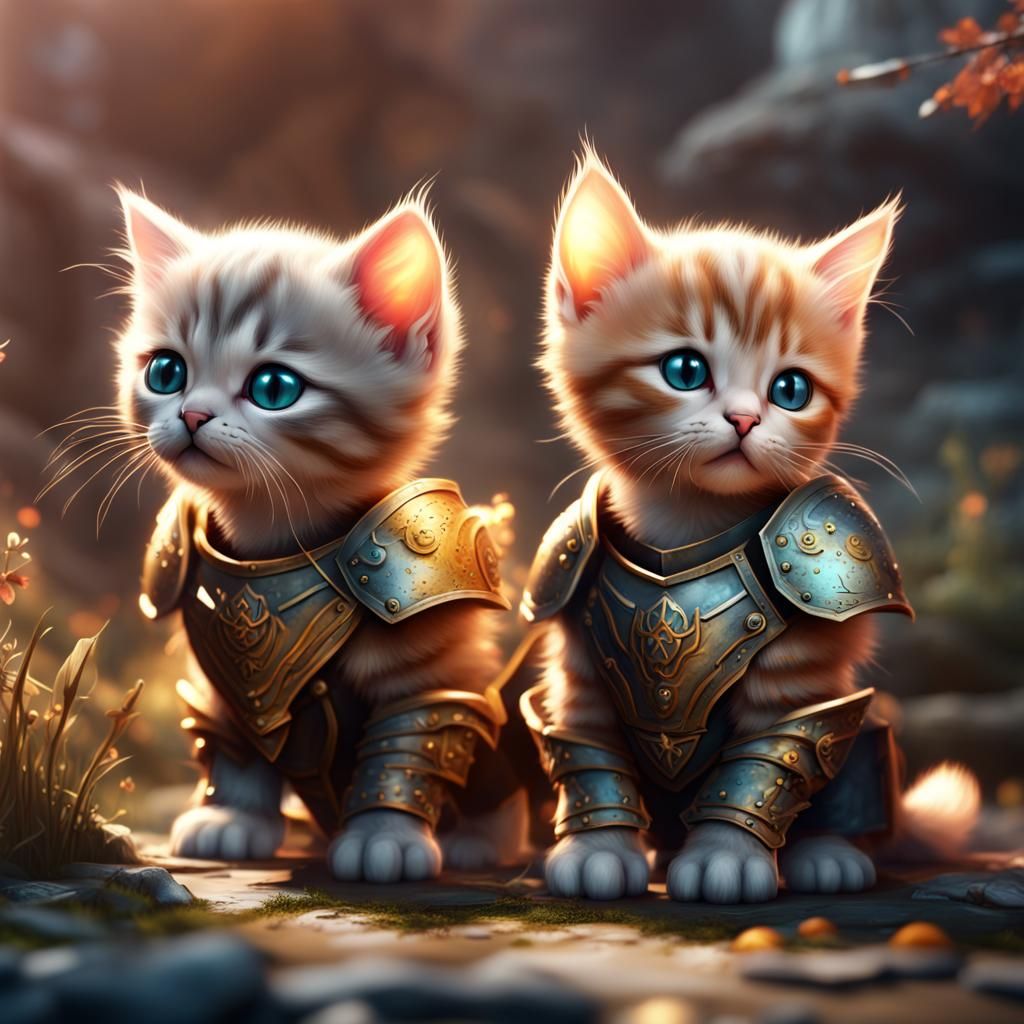 Kittens in Armor: Fantasy Concept Art