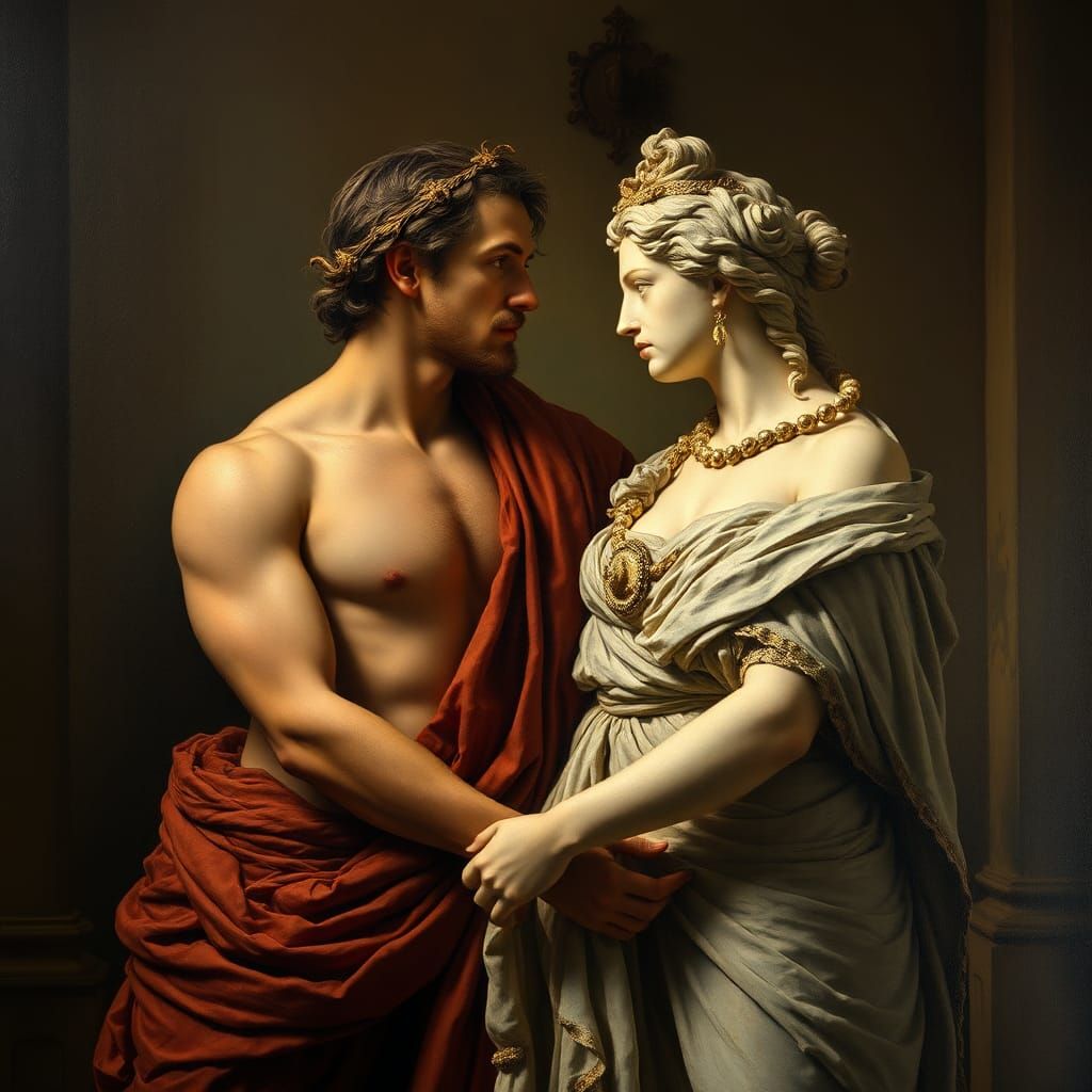 Pygmalion and Galatea: A Renaissance Painting