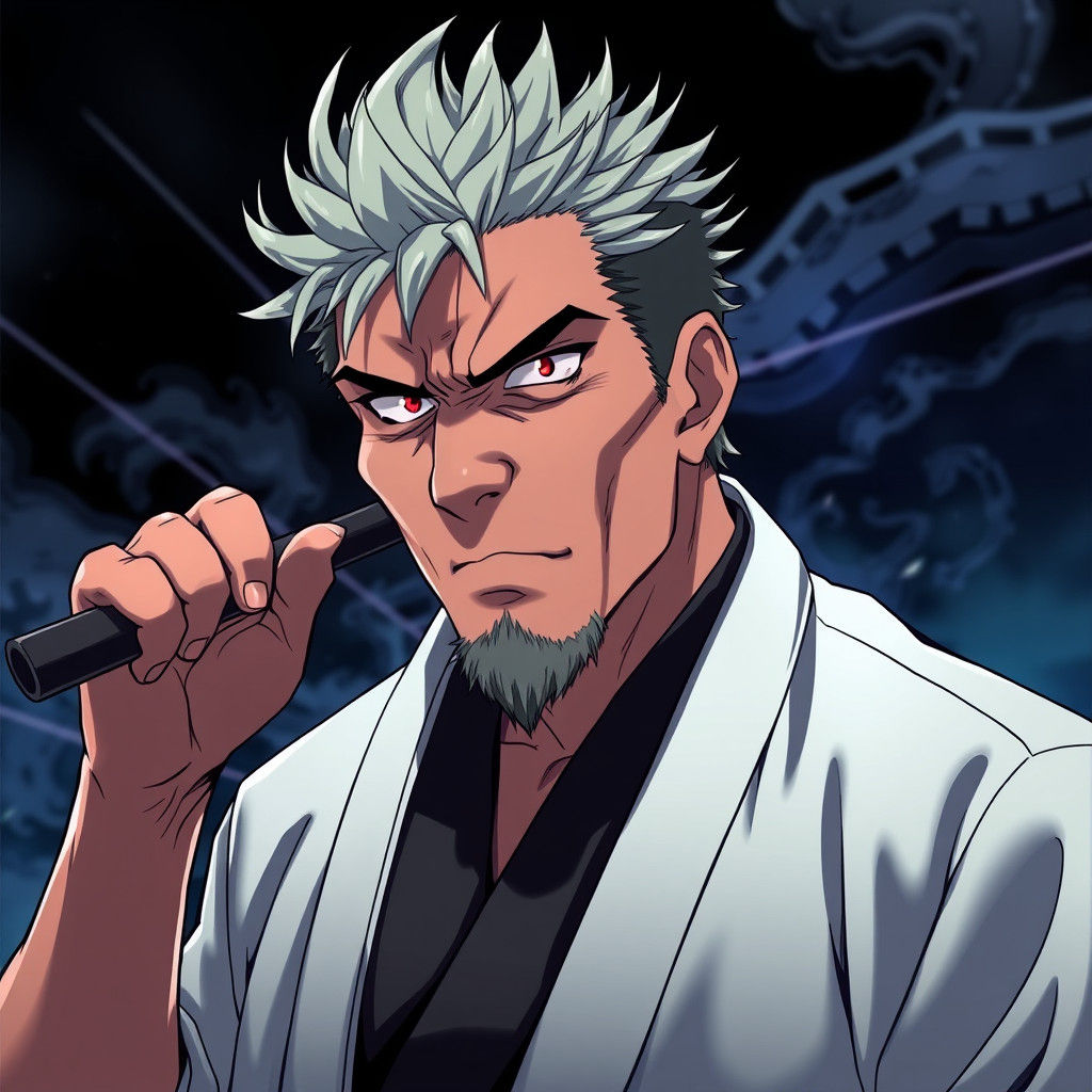 Cel-Shaded Anime Masterpiece of Gojo from Jujutsu Kaisen