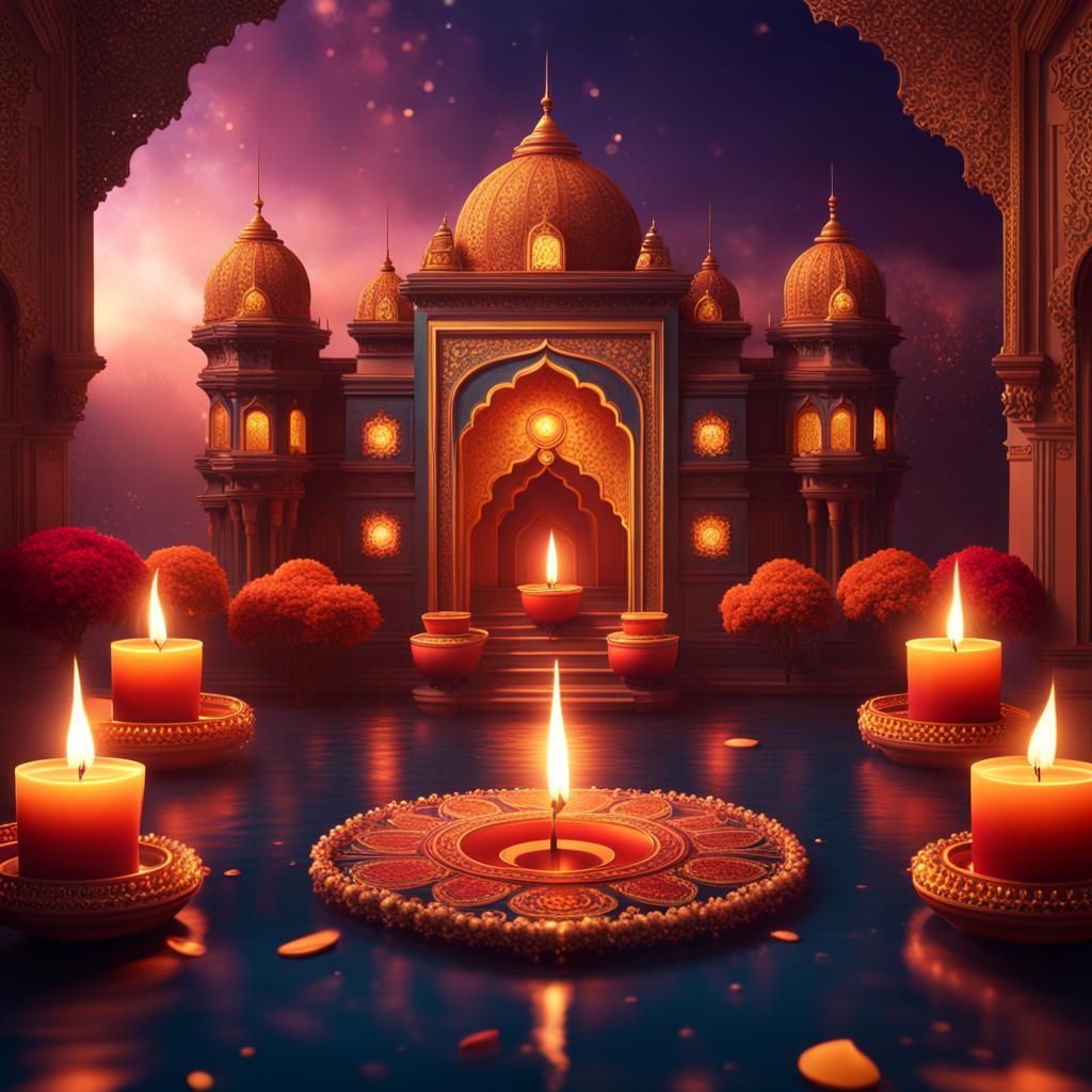 Luxury Diwali Wishes 2023: Matte Painting