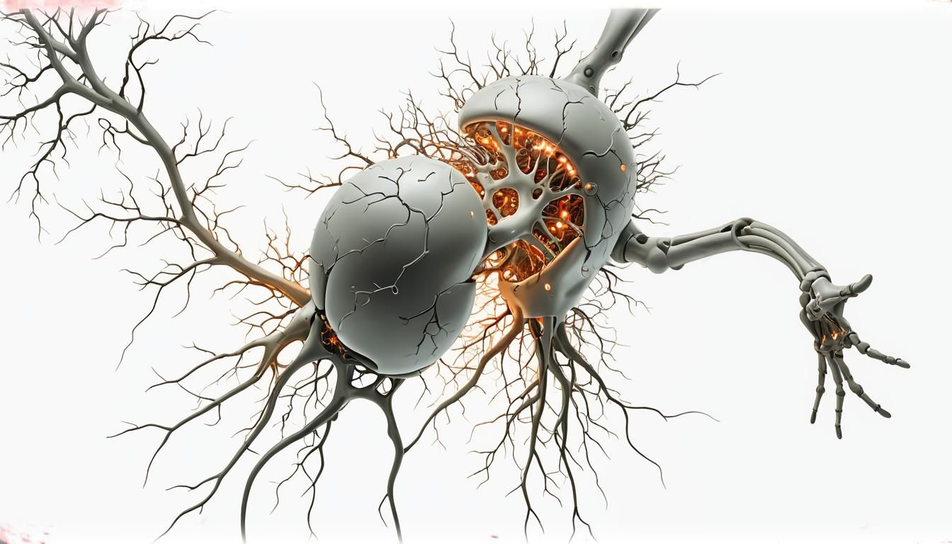 Surreal Being with Pulsating Neurons, Salvador Dali Style