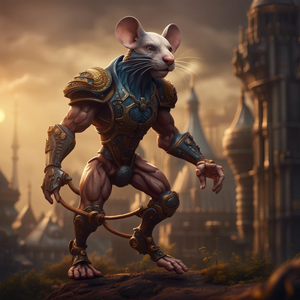 Muscled Mouse with Moustache Concept Art
