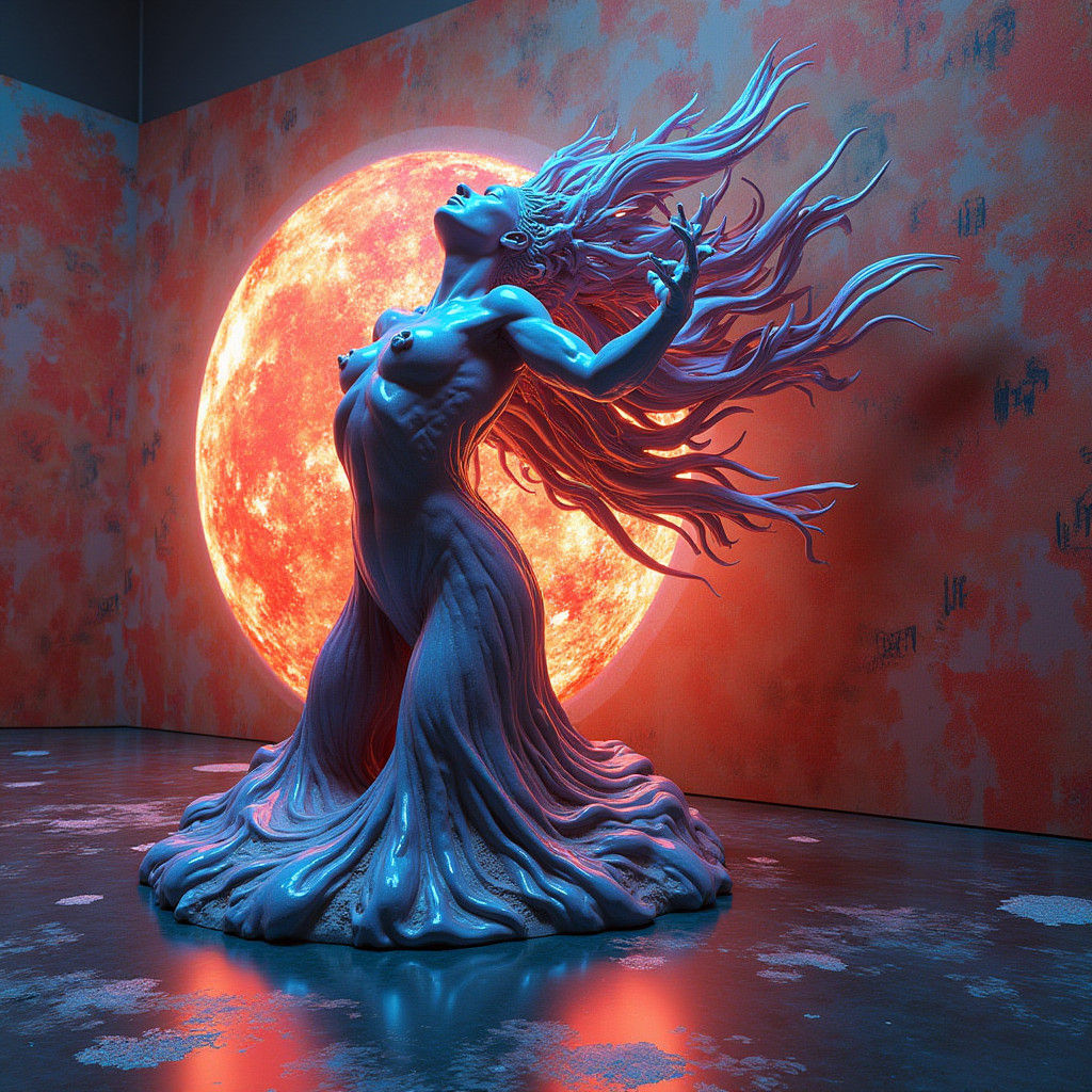 Interactive Gestural Sculpture in a Fantasy Aesthetic