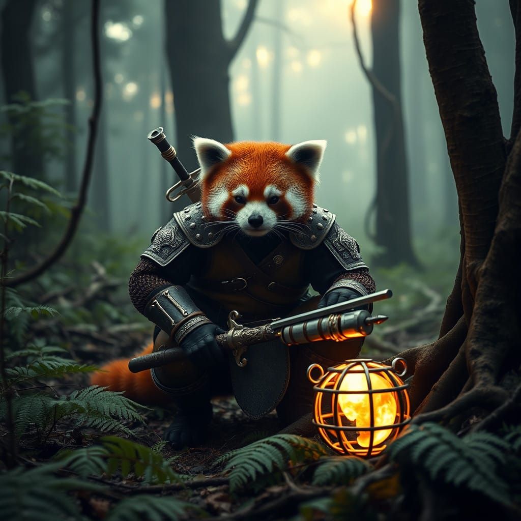Studded Red Panda Ranger Sets Deadly Magical Steel Trap in M...