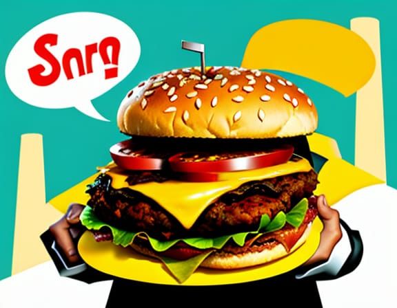 Cartoon: Fat Sheriff Eats Hamburger