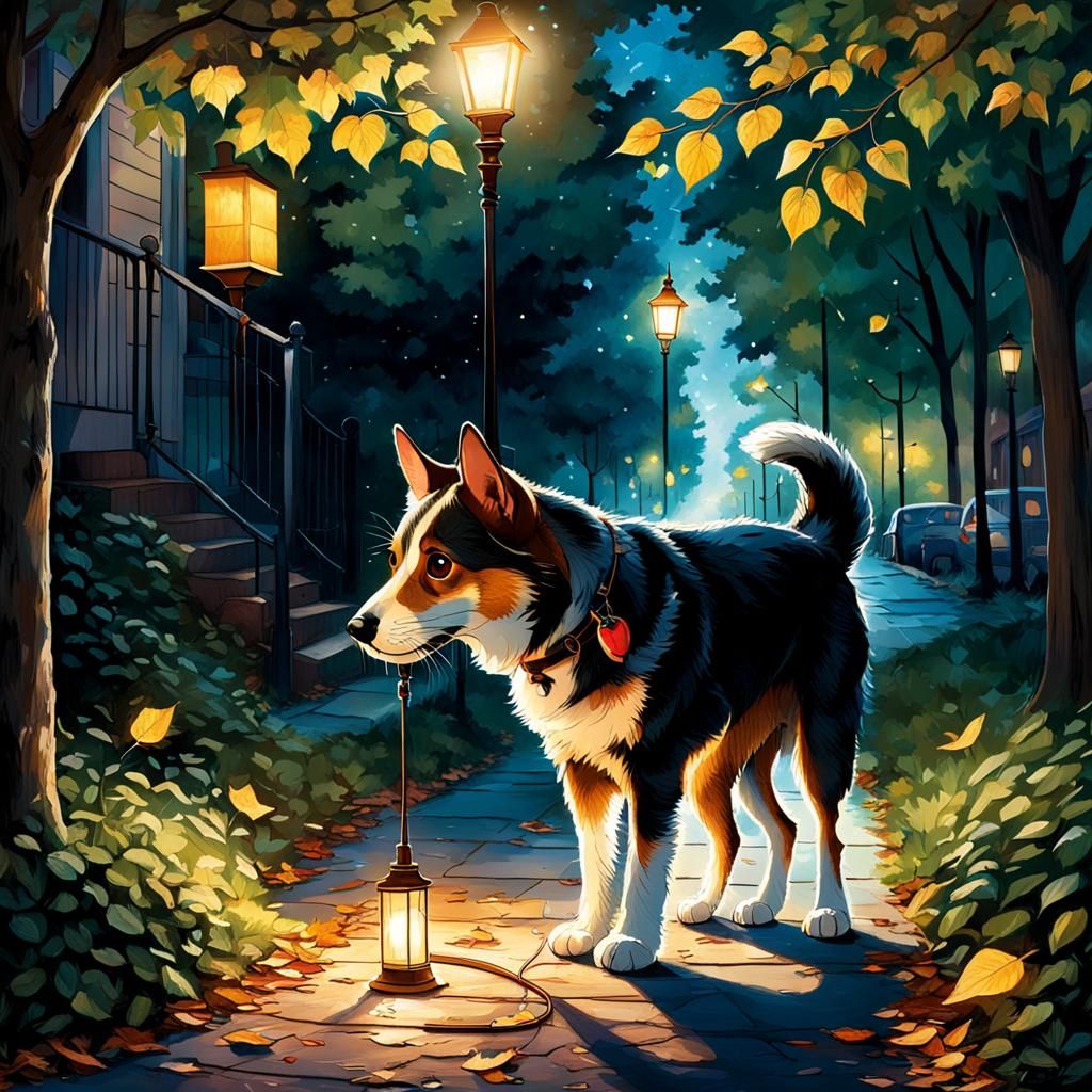 Dog and Owner Walk in Separate Universes