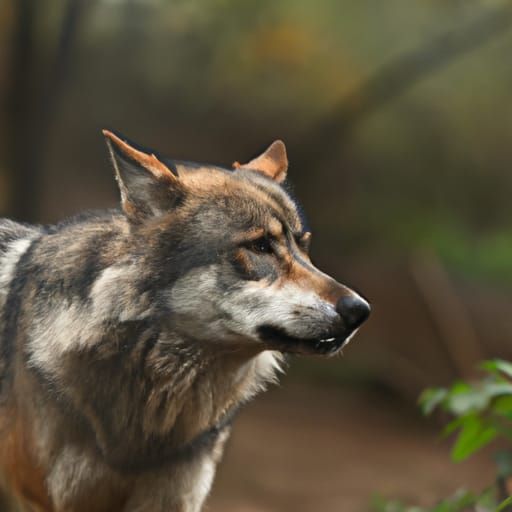 Majestic Wolf Portrait in Natural Light
