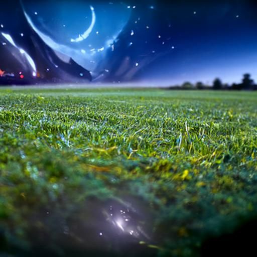 Milky Way Galaxy Over Field: Detailed Matte Painting