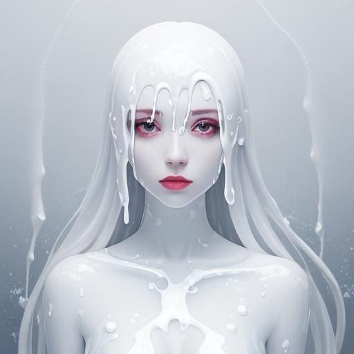 Girl's Soul Encased in White Goo