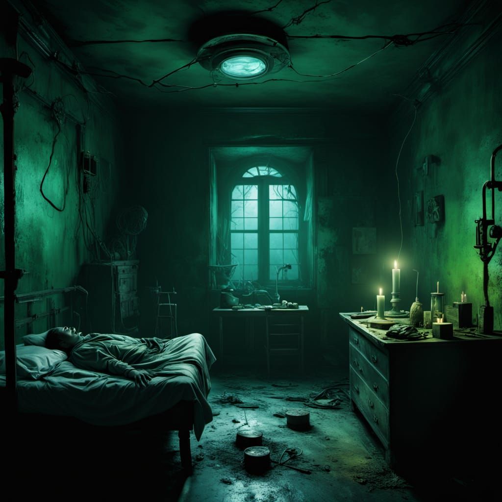 Dark Surrealism in Abandoned Asylum Cell