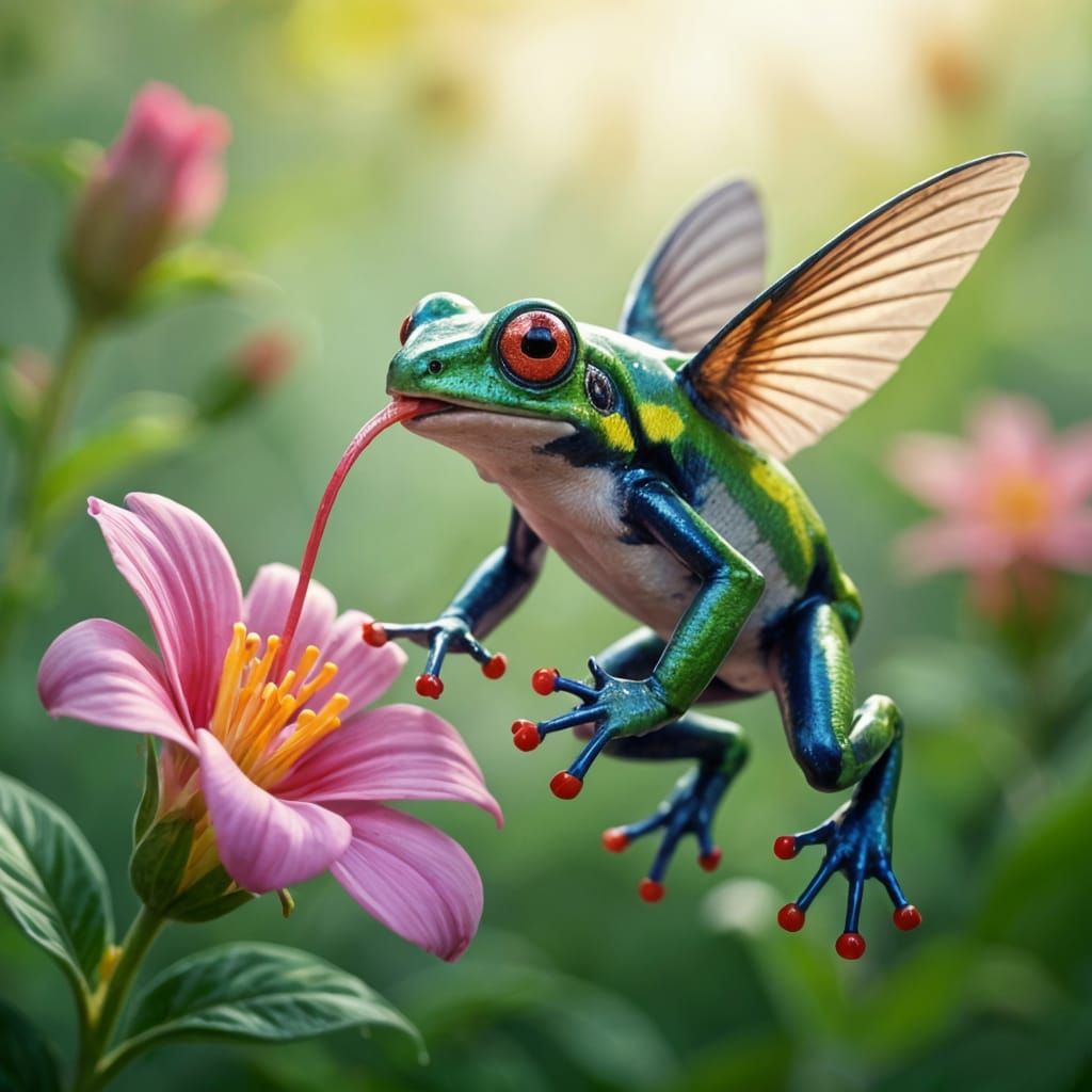 Poison Dart Frog Hummingbird Hybrid