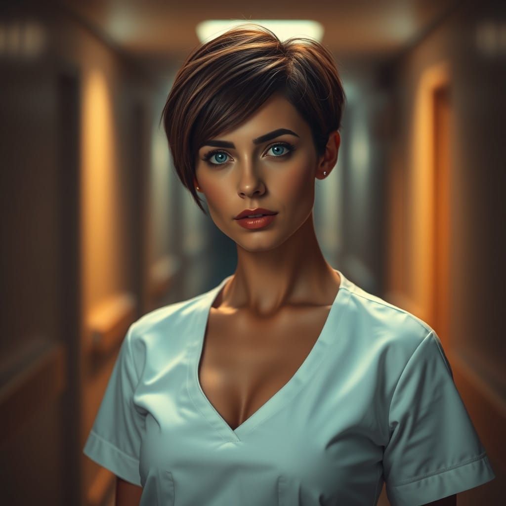 Beautiful Nurse in Cinematic Lighting