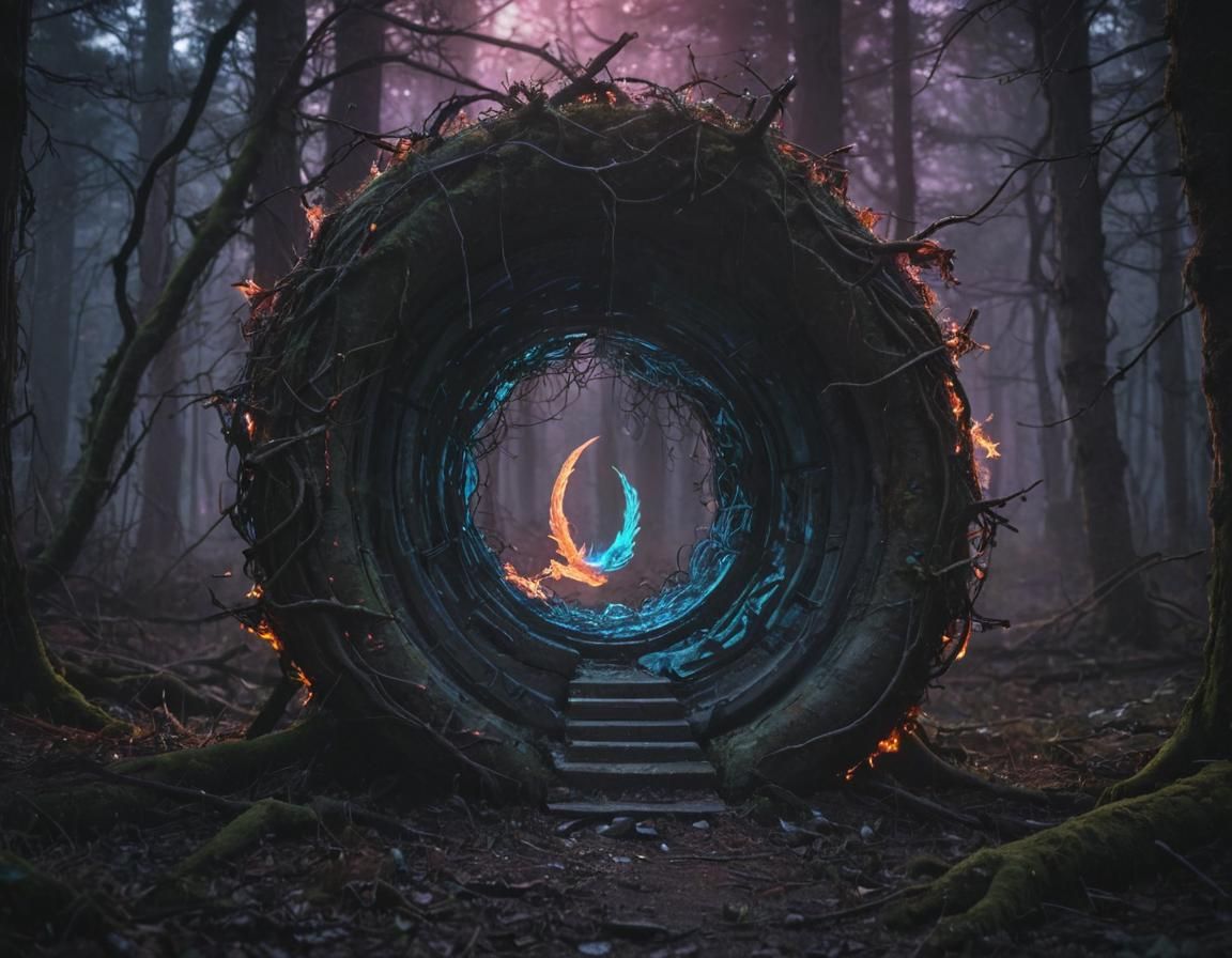 Otherworldly Portal in Abandoned Forest