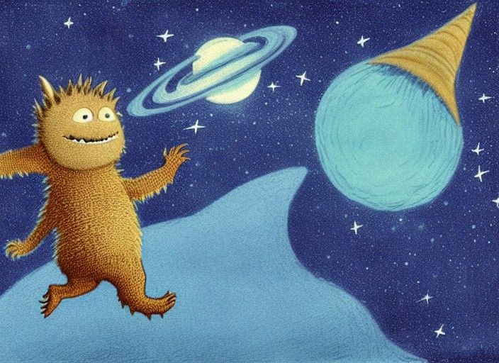 Monster in Space: Storybook Illustration