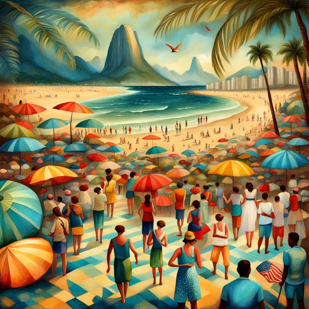 Rio Summer Celebration in Dreamlike Digital Art