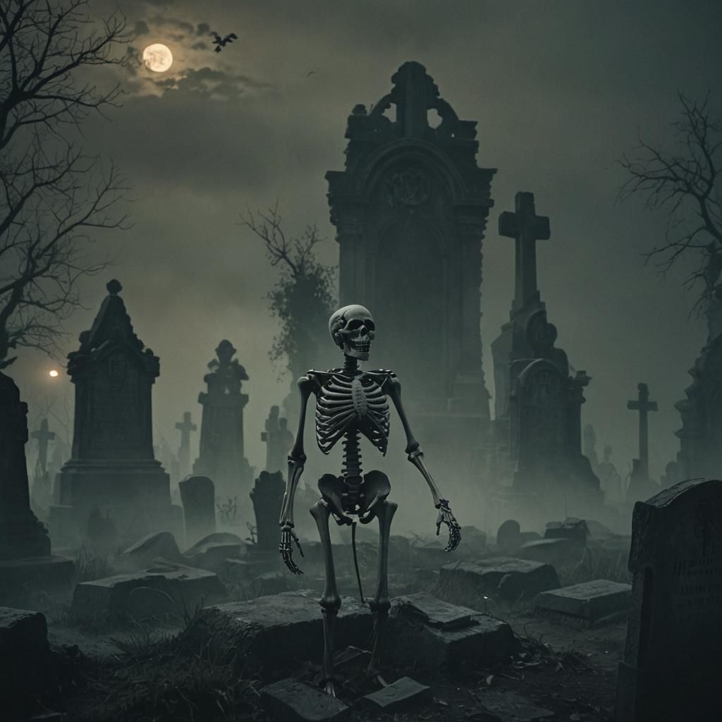 Skeletons Rising: A Dark Fantasy Manga Illustration