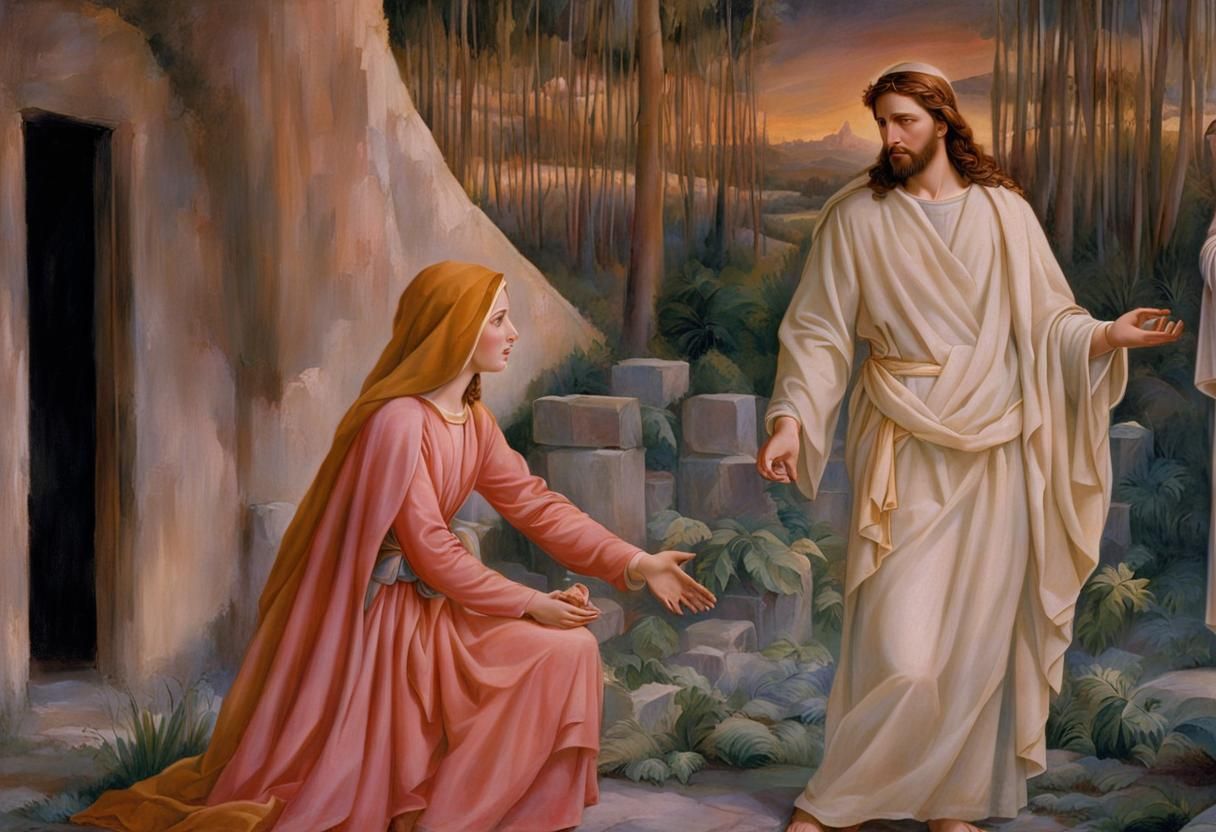 Jesus and Mary Magdalene: Resurrection Scene