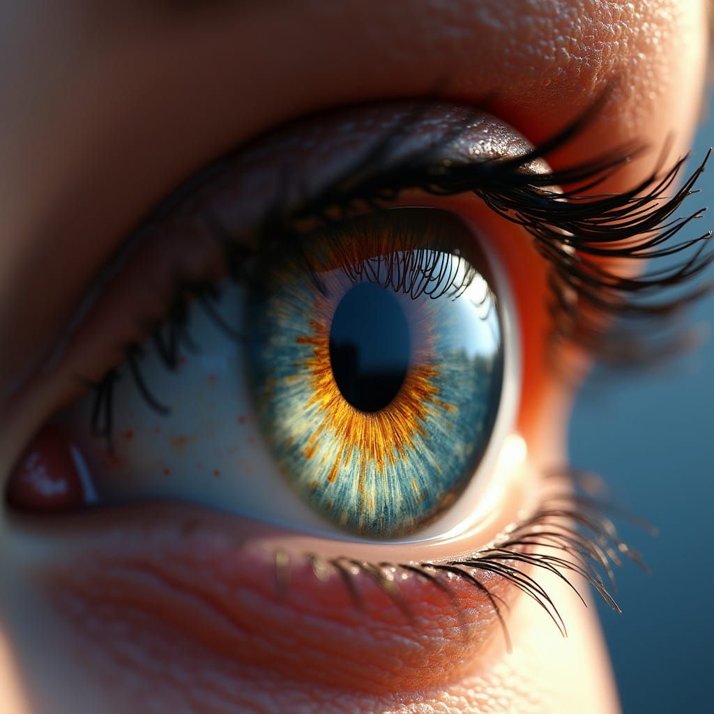 Hyper-Realistic Human Eye Portrait in Stunning Detail