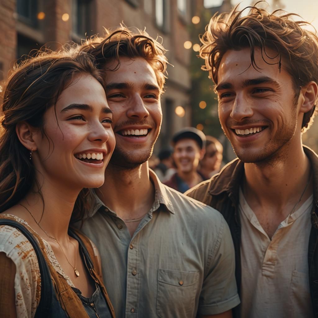 Nostalgic Split Screen in Digital Painting Style