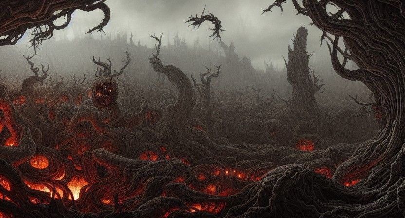Hyper-Realistic Hellscape with Creepy Demons