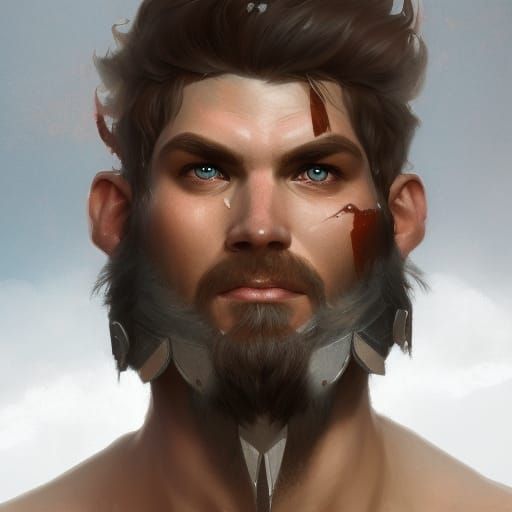 Nordic Barbarian Portrait in Hyperdetailed Fantasy Art