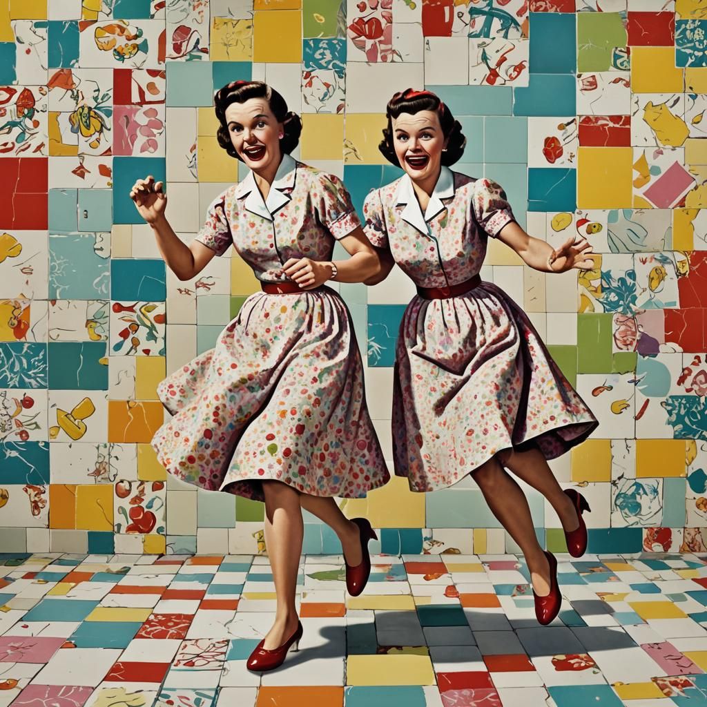 Disfigured 1950s Housewife in a Hurry: CGI