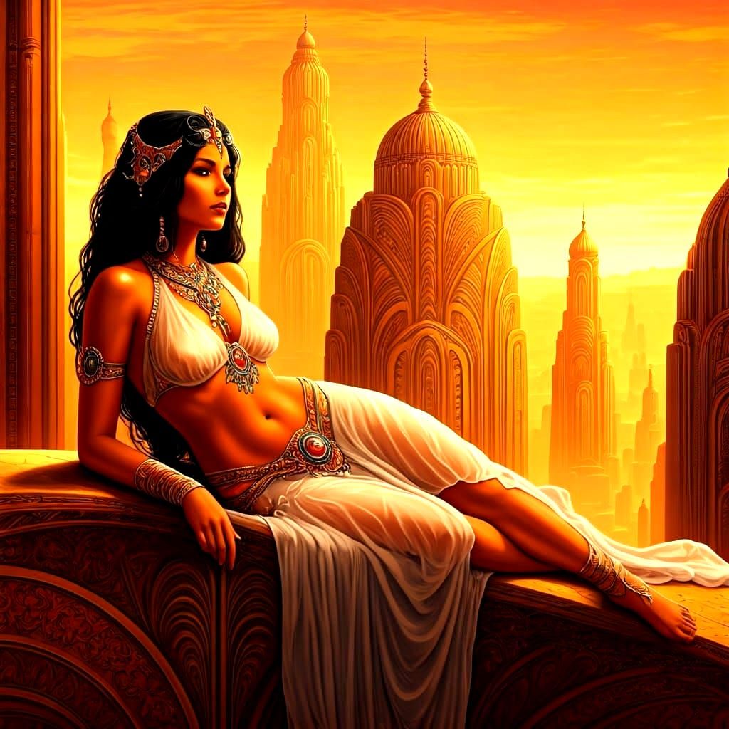 Dejah Thoris: Martian Princess in Art Deco Style