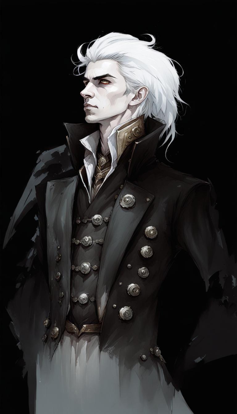 D&D Changeling in Steampunk Noir Comic Style