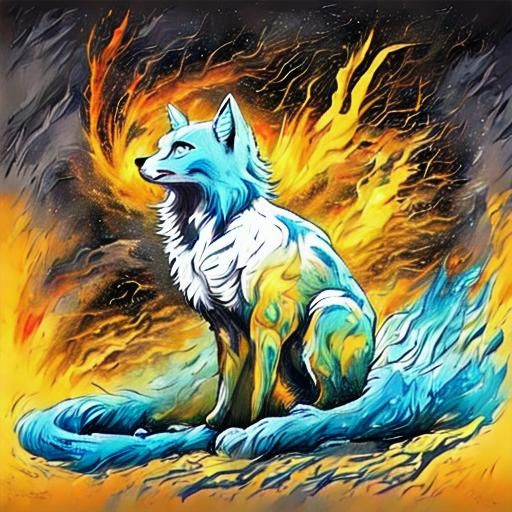 Anime Girl with Blue Hair and Sunglasses