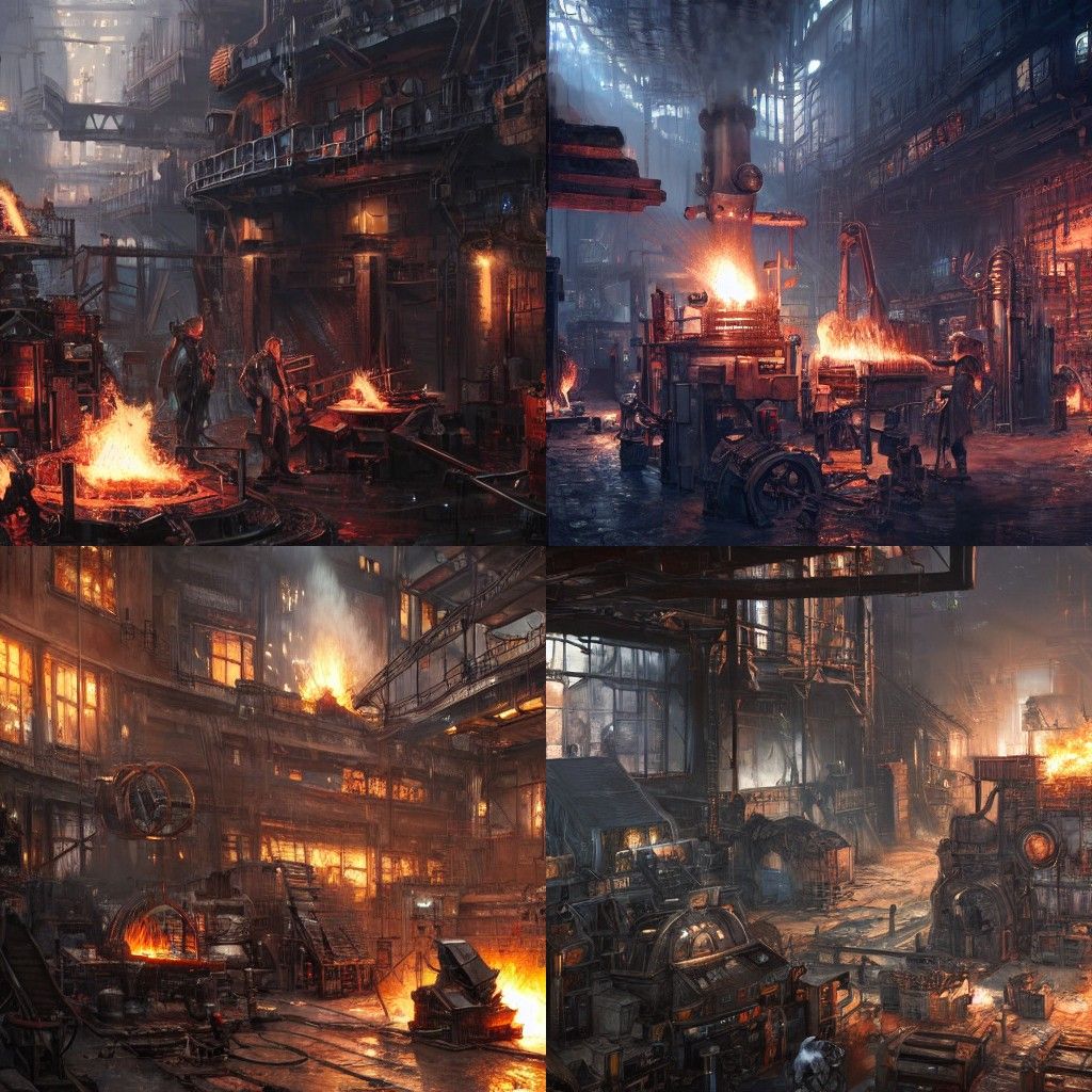 Blacksmith Foundry on Forgeworld in Fantasy Style