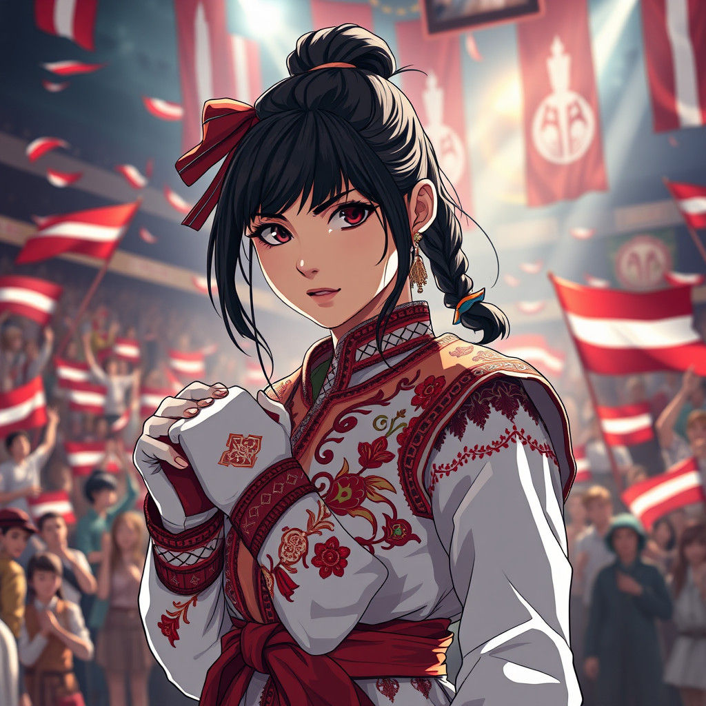 Hungarian Girl Fighter in Manga Scan Style