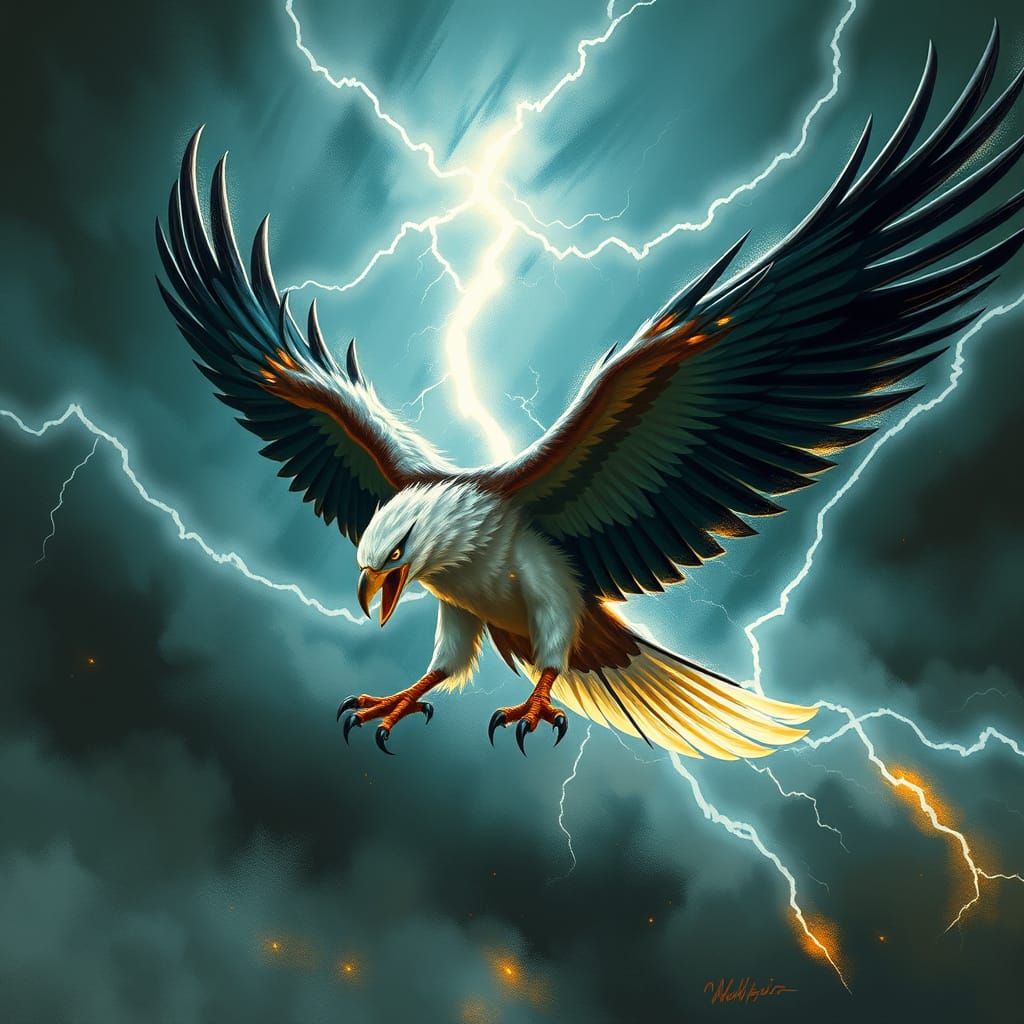 Thunderbird Soars Through Turbulent Skies in Futuristic Wild...