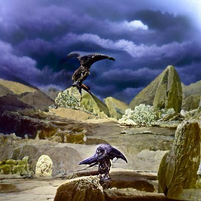 Raven in Stop-Motion Animation Style