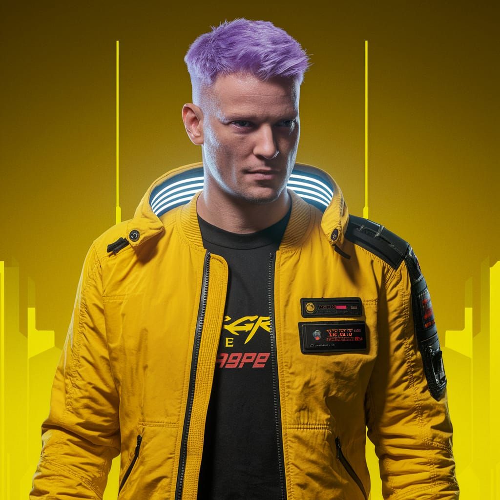 Grimdark Cyberpunk Cityscape in Neon Lights