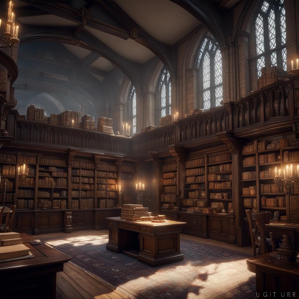 video game design, hogwarts library