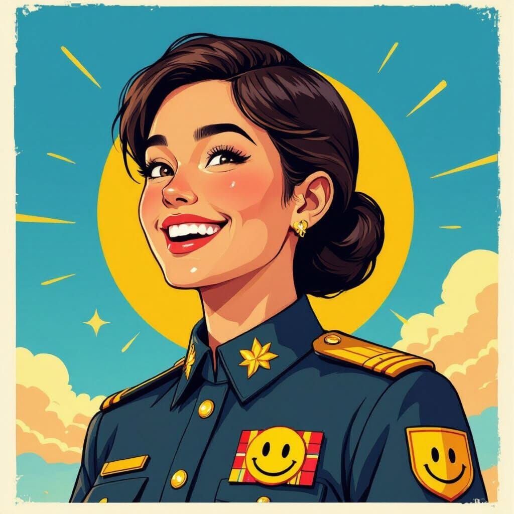 Uniform with Smiling Pocket in Cartoon Style