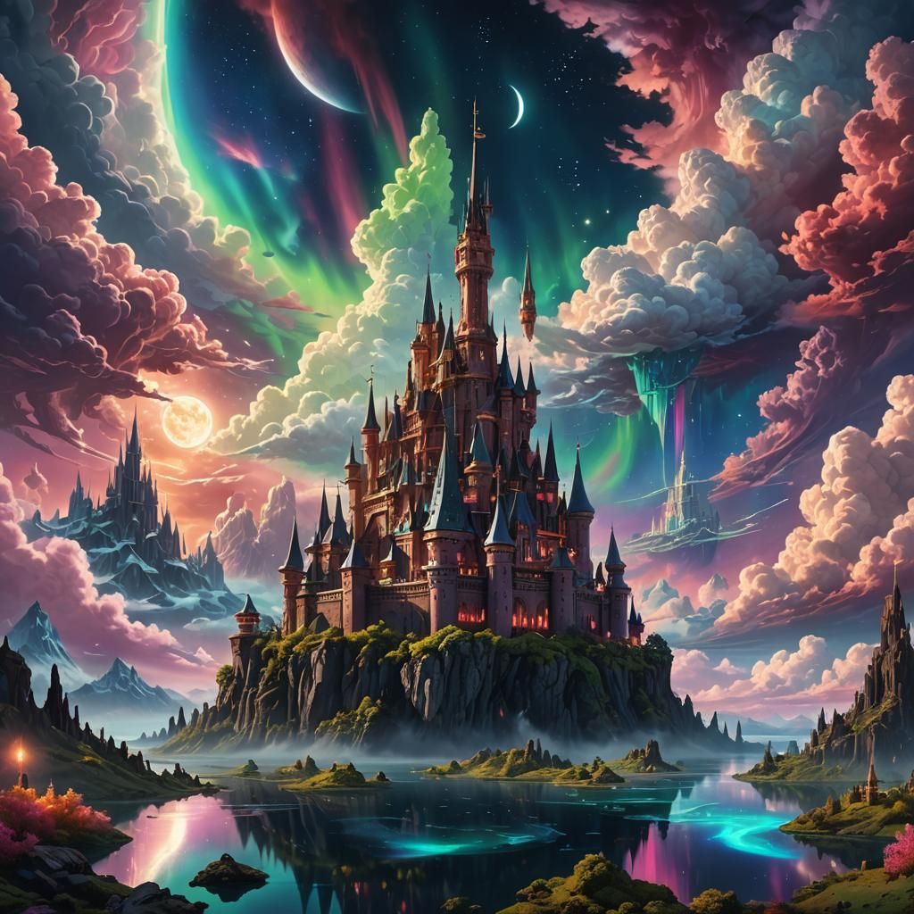Mystical Floating Islands and Crystal Castle