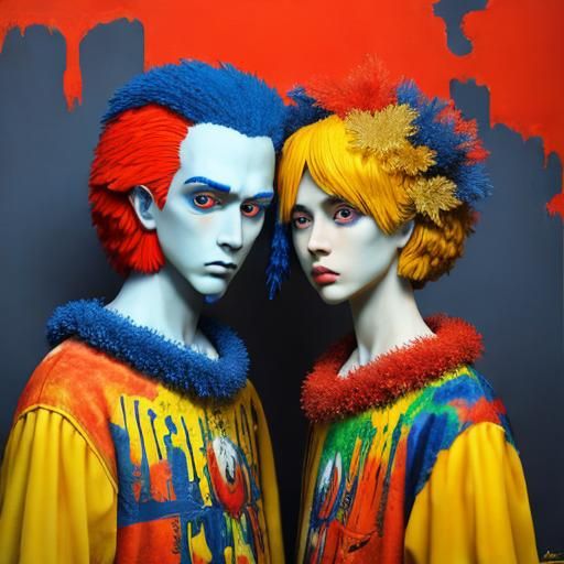 Surreal Maximalist Image in Expressionist Style