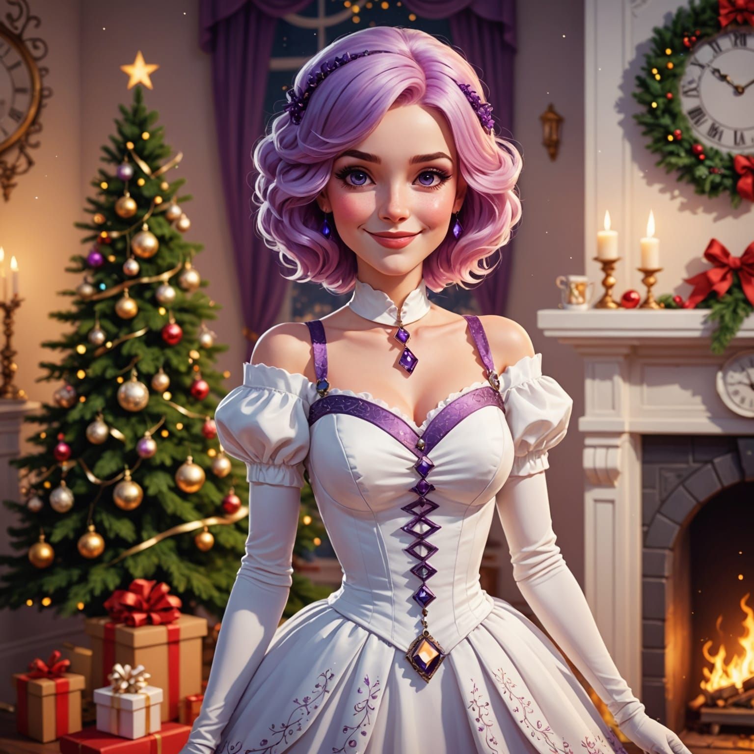 Ethereal Christmas Beauty in Whimsical Winter Wonderland