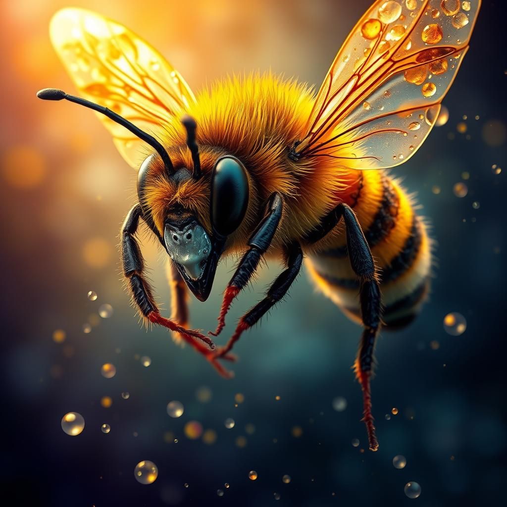 Detailed Bee Fairy Concept Art