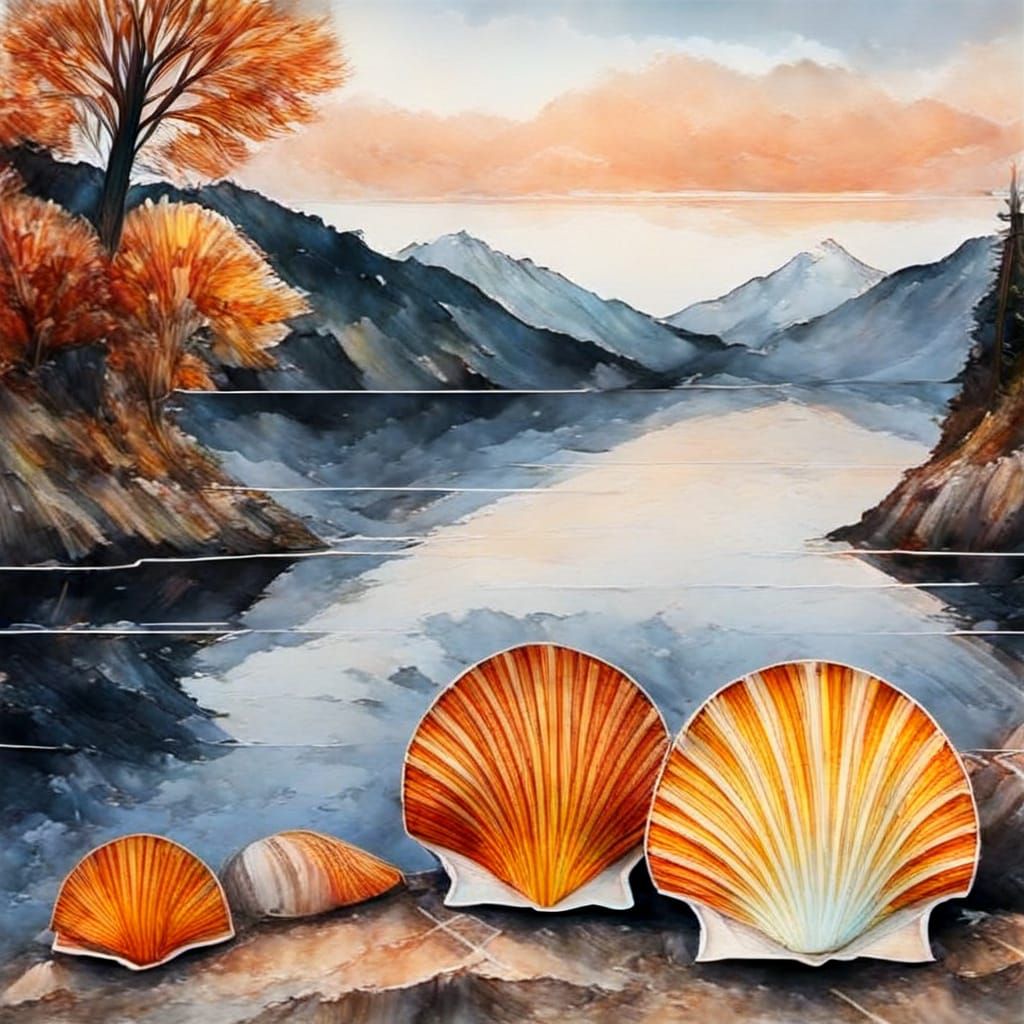 Intricate Shell Art Design