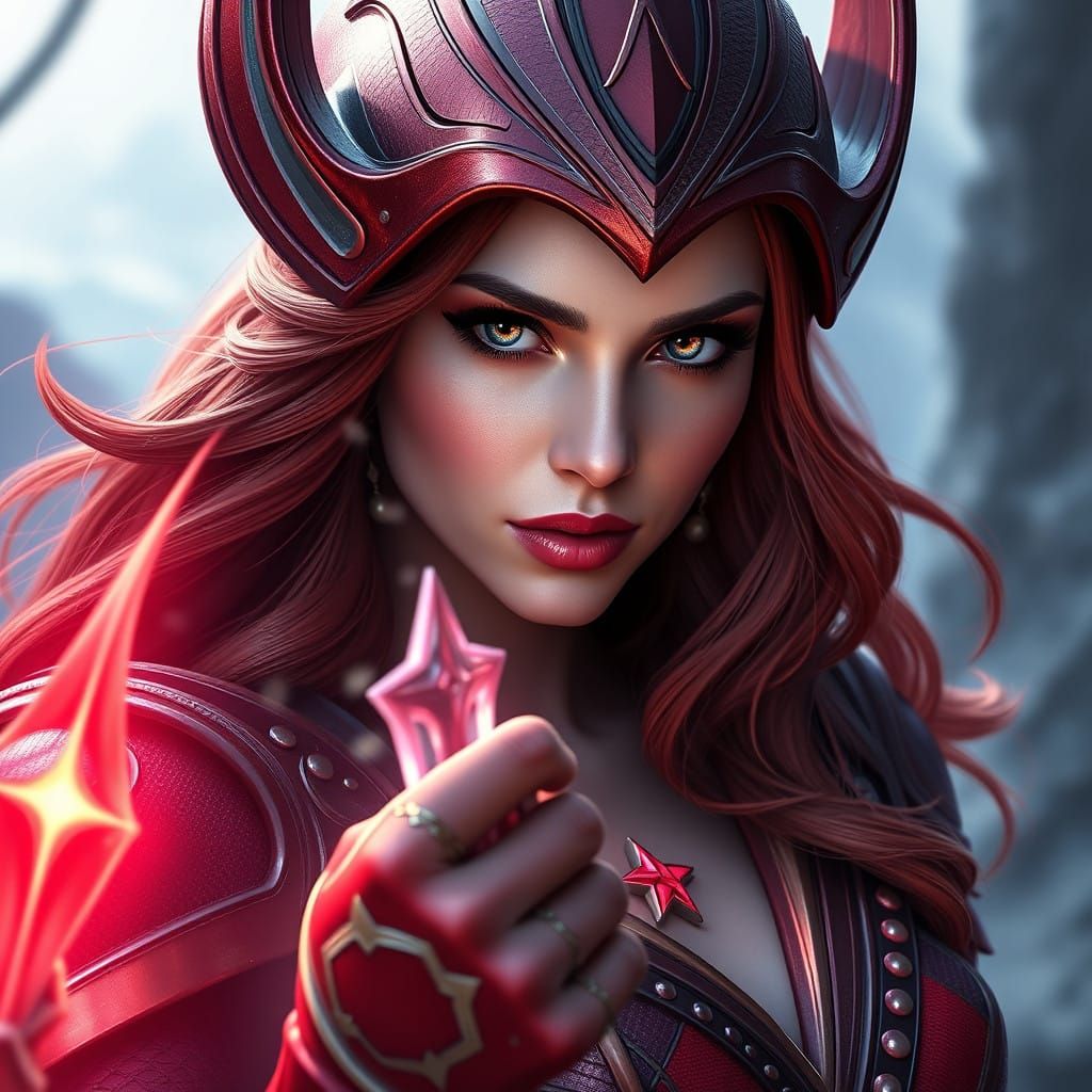 Mystical Scarlet Witch in Ethereal Fantasy