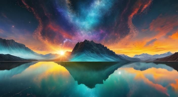 Recursive World Reflected in Crystal River