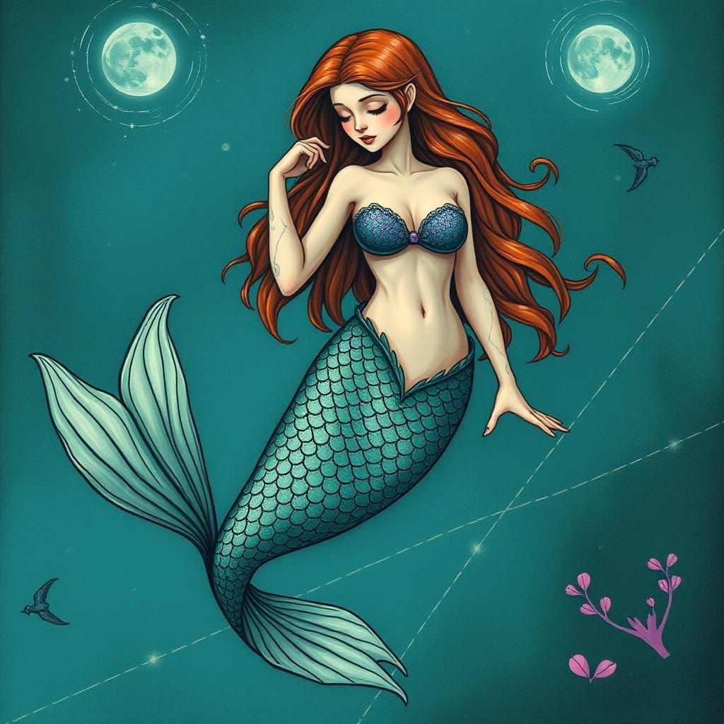 A Mysterious Mermaid Emerges from the Depths