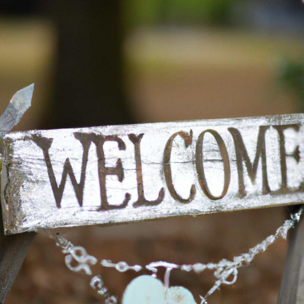 AI-Generated Welcome Sign