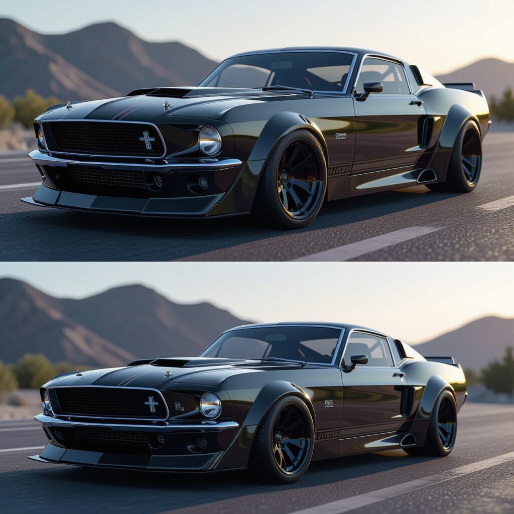 1968 Mustang Le Mans Hypercar 3D Render